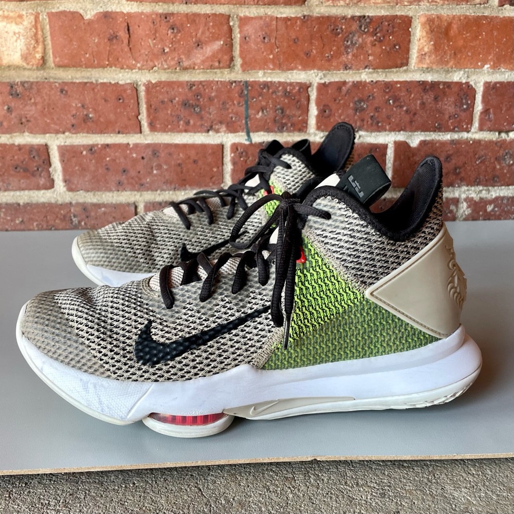 Nike Zoom LeBron King James Witness IV Basketball Sneakers String Volt Shoes 10